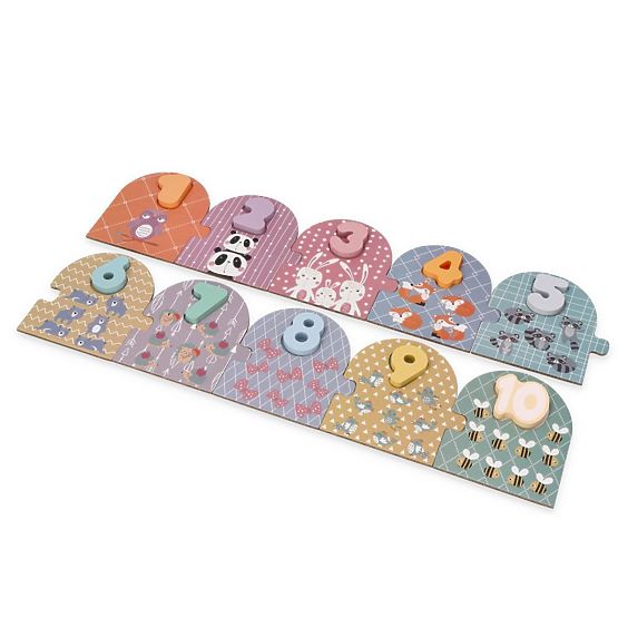 Puzzle na učenie počítania 1-10