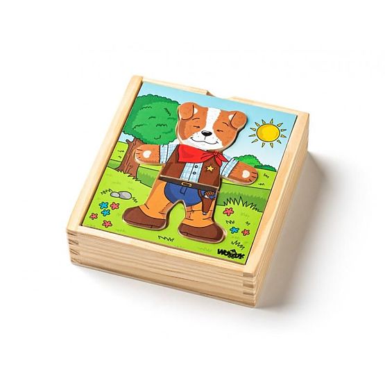 Puzzle Psík na obliekanie