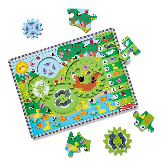 Puzzle s ozubenými kolesami Závod zvierat