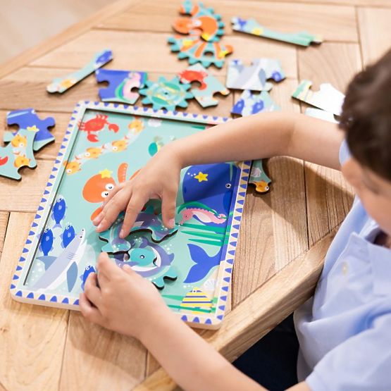 Puzzle so zubovými kolesami Podmorský svet