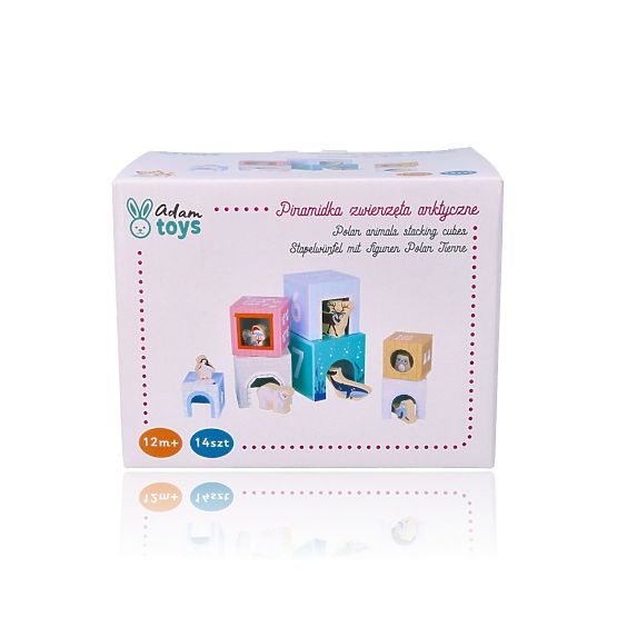 Pyramída z pohárikov arktické zvieratá