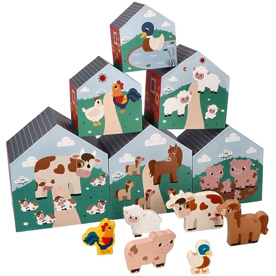 Pyramída z pohárikov Farma