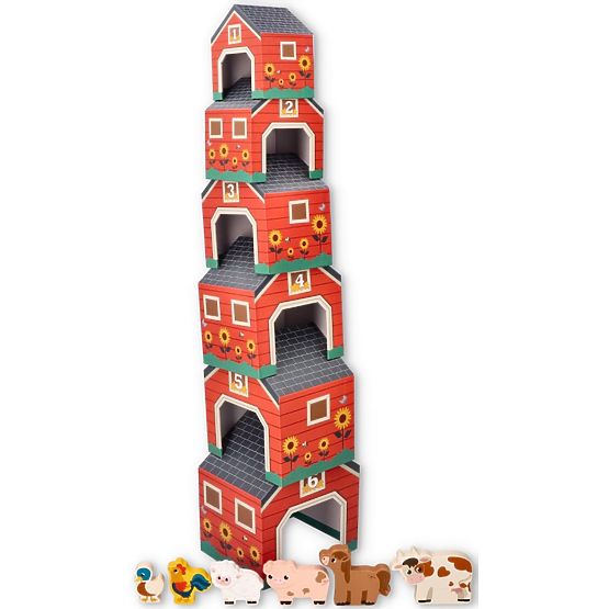 Pyramída z pohárikov Farma