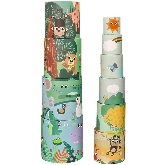 Pyramída z pohárikov Safari