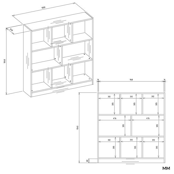Regál Fiesta 8P DUB ARTISAN