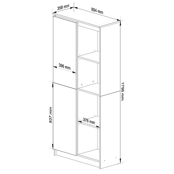 REGÁL R80 1D 4P CLP DUB SONOMA