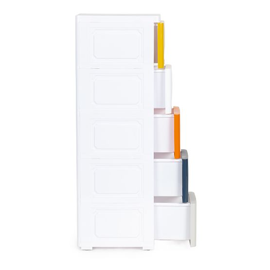 Regál s 5 výsuvnými zásuvkami na kolieskach ModernHome