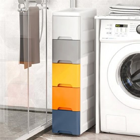 Regál s 5 výsuvnými zásuvkami na kolieskach ModernHome