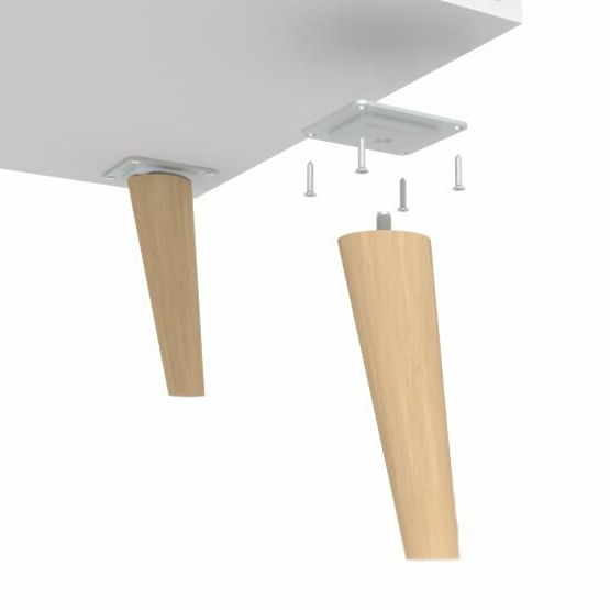 Regál skriňa Fondi biela, škandinávska