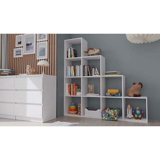 Regál Step 4X4 BIELY