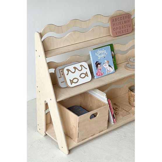 Regál WAVE L - prírodný