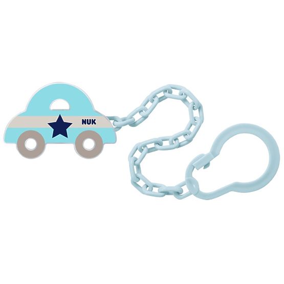 Retiazka na cumlík NUK auto tyrkysové