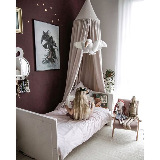 Retro detské kresielko Velur - ružová