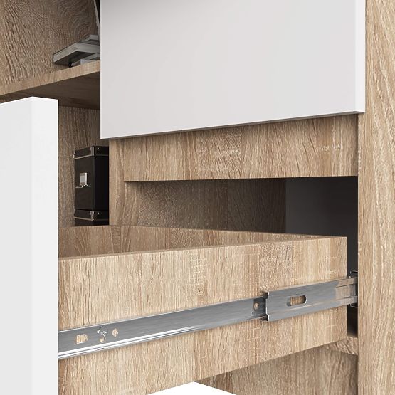 ROHOVÝ PÍSACÍ STÔL B16 CLP PRAVÝ PK SONOMA / BIELY