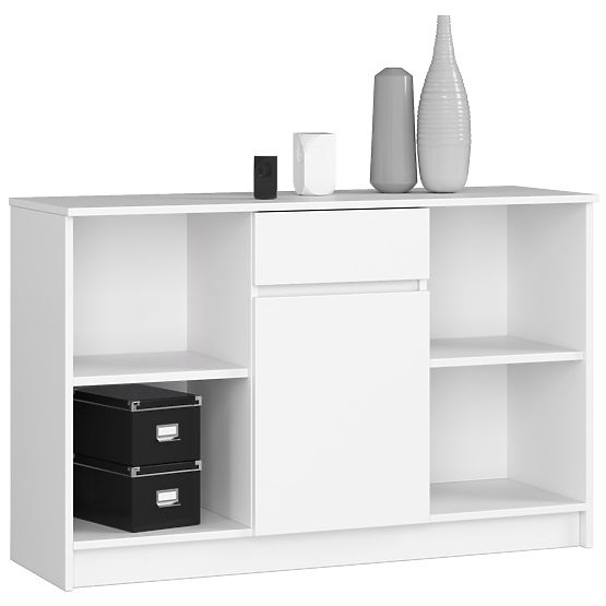 ROHOVÝ PÍSACÍ STÔL - SET B-17 KOMODA A PÍSACÍ STÔL PK BIELY