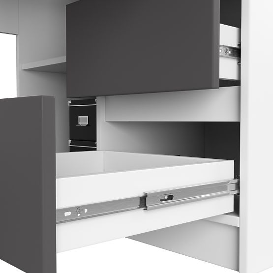 ROHOVÝ STÔL B20 CLP PRAVOSTRANNÝ PK BIELY / ŠEDÝ