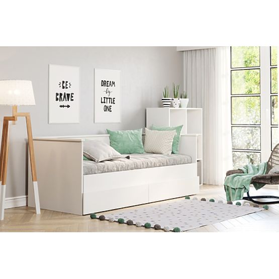 Rozkladacia posteľ HELIOS s dvoma zásuvkami bez matraca 200x80/200x160