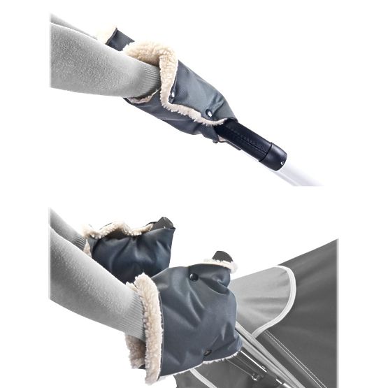 Rukávnik na kočík 2 ks Sensillo 45x21 graphite Sivá