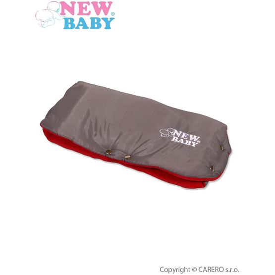 Rukávnik na kočík Classic Fleece grey/red Červená