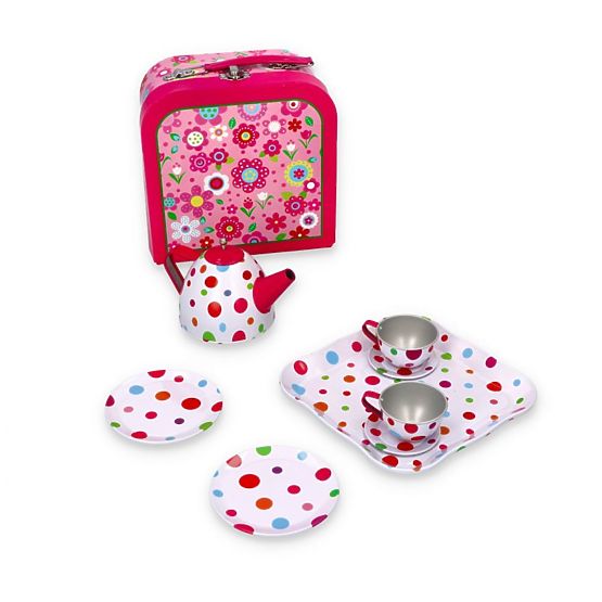 Ružový čajový set