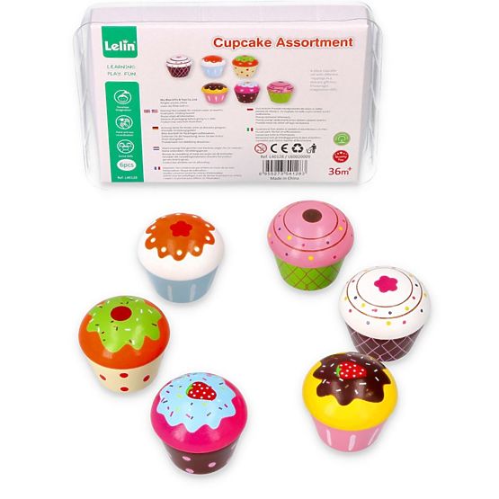 Sada drevených muffinov