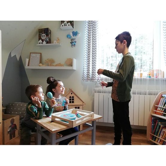 Sada hudobných nástrojov s veveričkou
