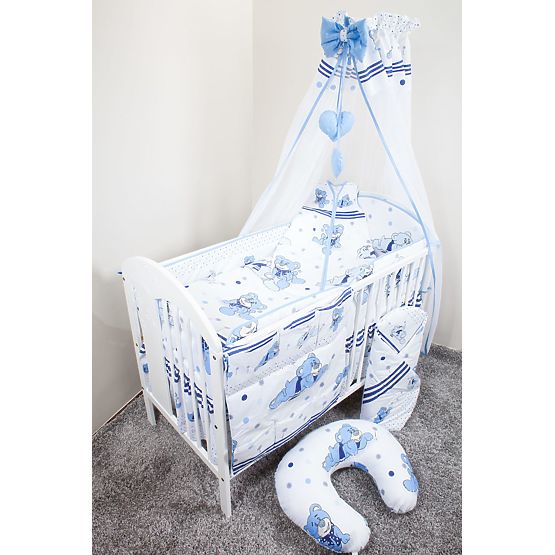 Sada obliečok do postieľky - rojko - modrá 135x100 cm