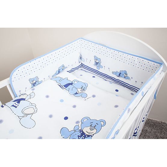 Sada obliečok do postieľky - rojko - modrá 135x100 cm