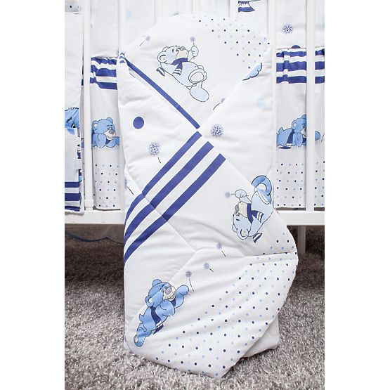 Sada obliečok do postieľky - rojko - modrá 135x100 cm