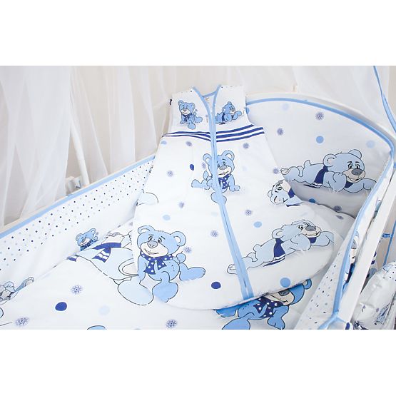 Sada obliečok do postieľky - rojko - modrá 135x100 cm