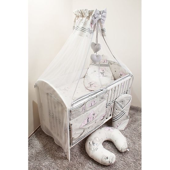 Súprava obliečok do postieľky 120x90cm Rojko šedé