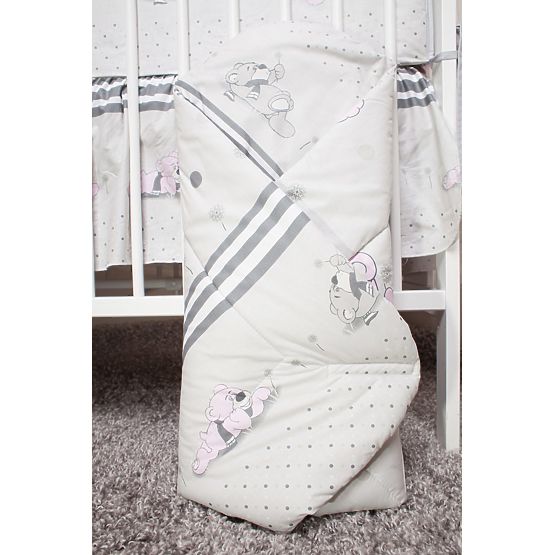 Súprava obliečok do postieľky 120x90cm Rojko šedé