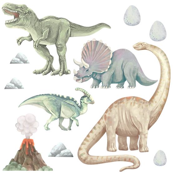 Sada samolepiek na stenu - Dinosaury
