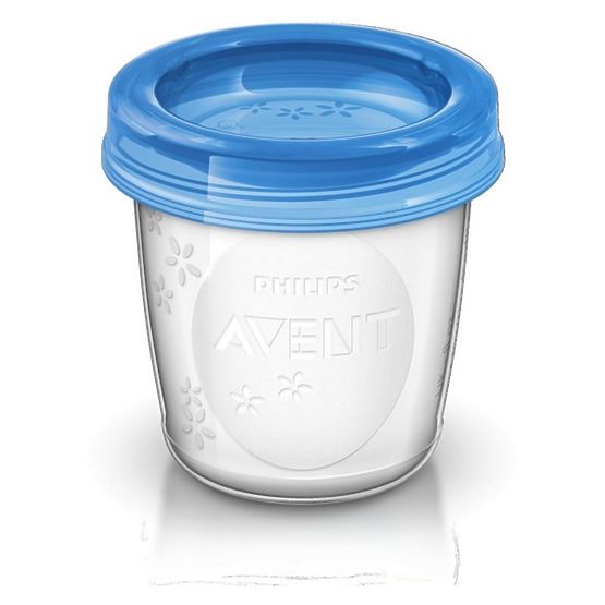 Sada Via pohárikov s viečkom Avent 180 ml - 5 ks Biela