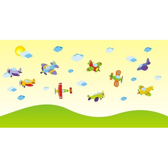 Samolepiaca dekorácia - lietadlá