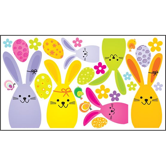 Samolepiaca dekorácia na okno - Veľká noc