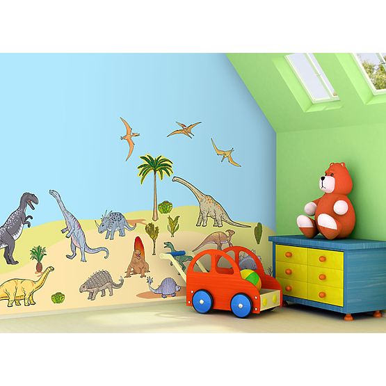 Samolepiaca dekorácia na stenu - dinosaury C2