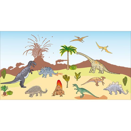 Samolepiaca dekorácia na stenu - dinosaury C2