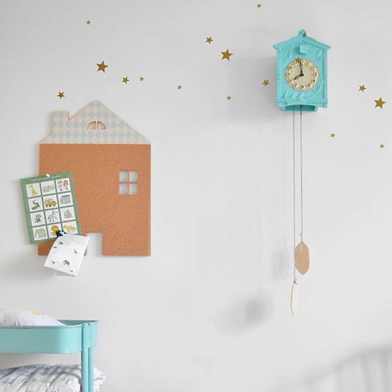 Samolepiaca nástenka DEKORNIK - modrý domček