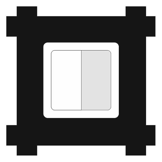 Samolepiaca textilná ochrana na vypínač - štvorec III