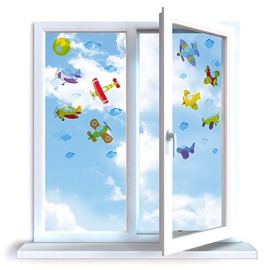 Samolepiace dekorácia - lietadlá - 0,3m2