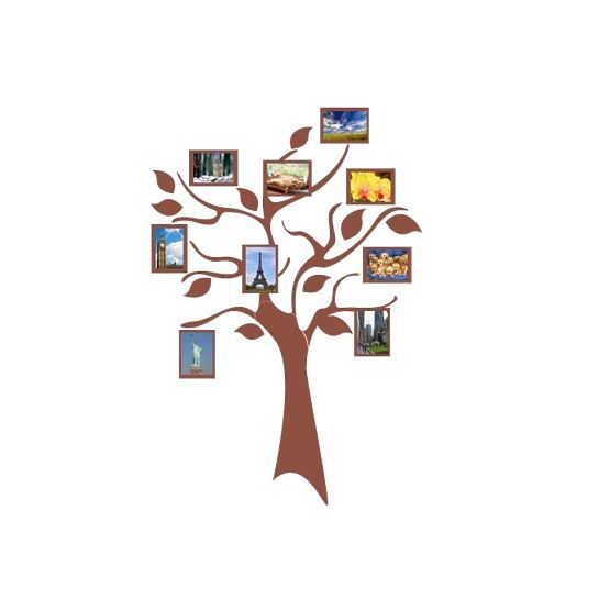 Samolepiaci textilný fotorámik - stromček