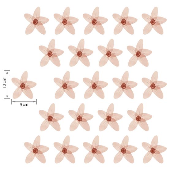 Sada samolepiek na stenu - Ružové nezábudky 23ks
