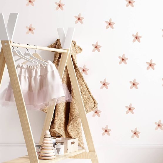 Sada samolepiek na stenu - Ružové nezábudky 23ks