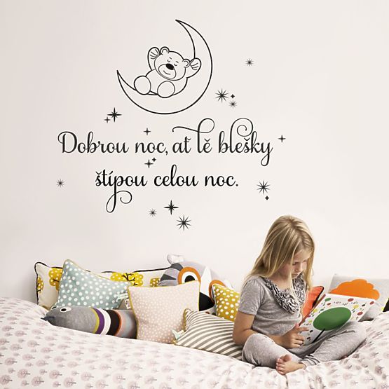 Samolepky na stenu - dobrú noc pre deti