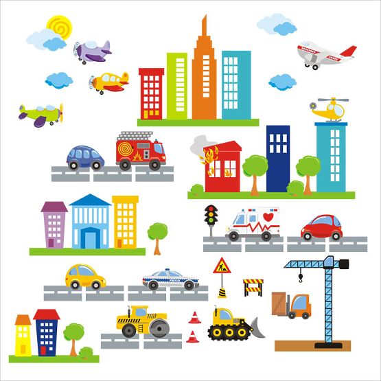 Samolepky na stenu MESTO