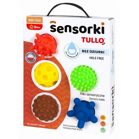 Senzorické loptičky - 5 loptičiek bez otvorov