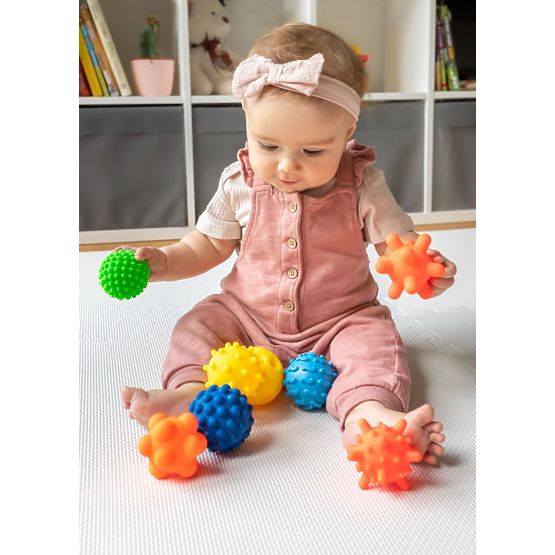 Senzorické loptičky Tullo - 8 loptičiek bez otvorov