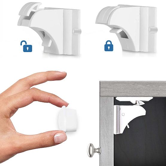 SIPO Magnetické zámky na skrine a zásuvky - 4ks