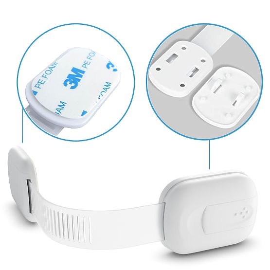 SIPO Multifunkčný nastaviteľný zámok na skrine a zásuvky - 6ks